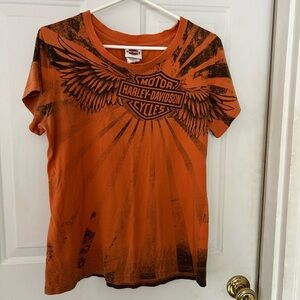 Harley-Davidson Orange Graphic T-Shirt size xl from Crystal River shop